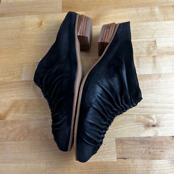 Antelope Black Ruched Leather Mule Shoes Liselle Ankle Boot Pointed Toe Size 40 - Picture 7 of 10